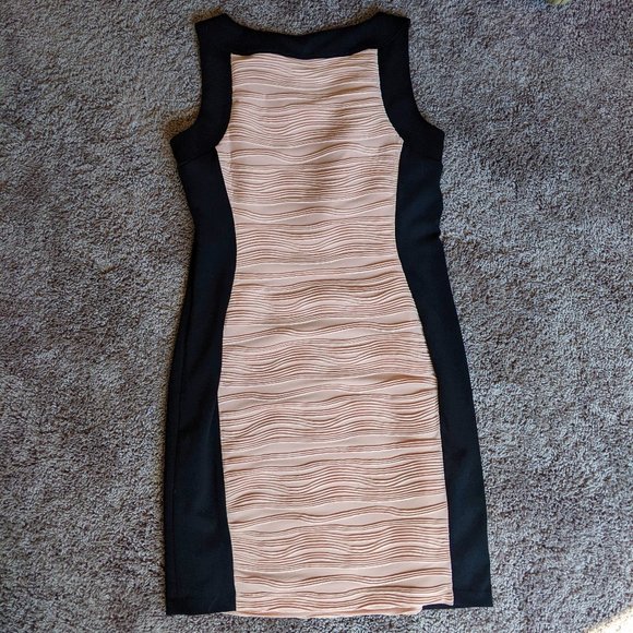 Peach and Black Sheath Dress by Dana Buchman- Size 10 - Picture 4 of 6
